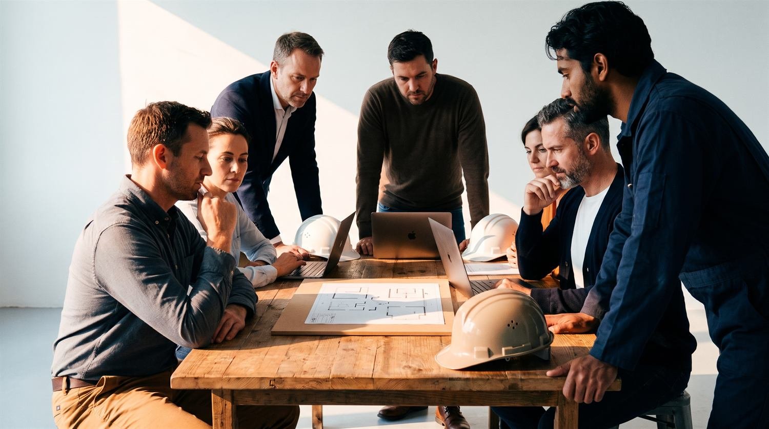 Session de formation en petit groupe pour encadrants du bâtiment